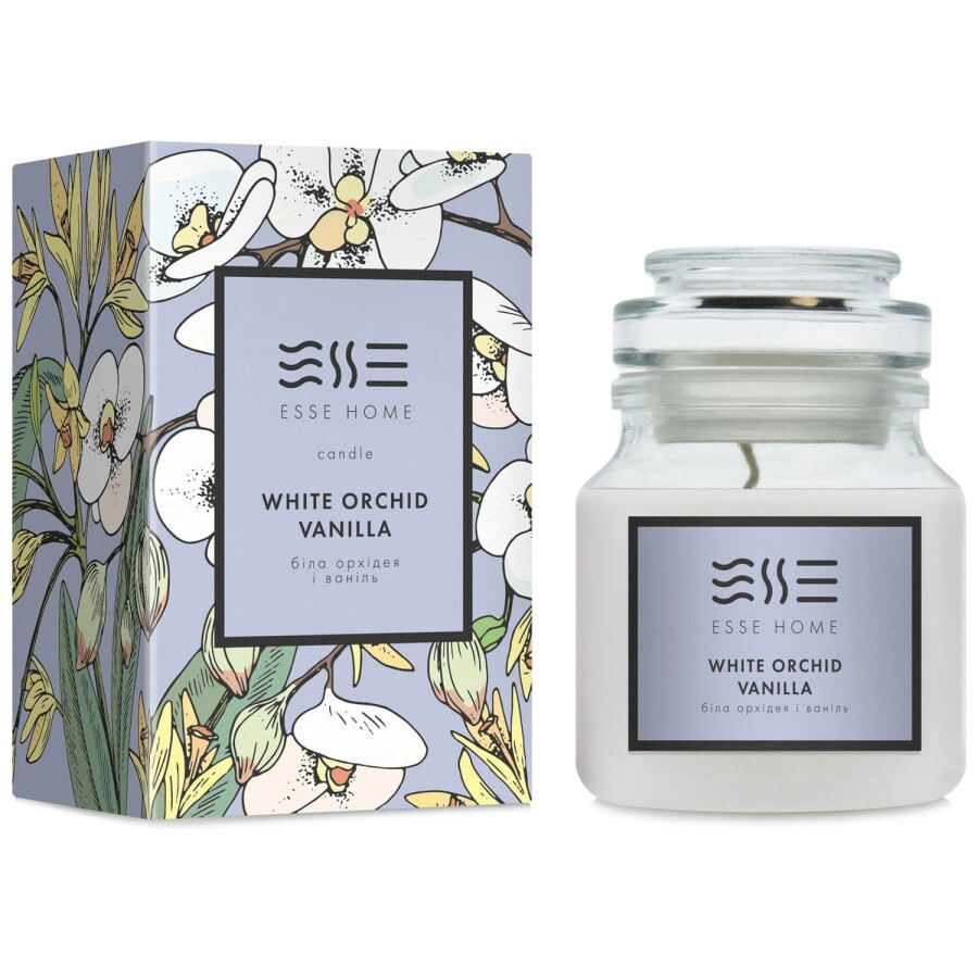 Арома-свічка Esse Home White Orchid Vanilla біла орхідея та ваніль, 100 г: ціни та характеристики