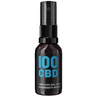 CBD-олія 20%, спрей оральний , 120 доз, 20 мл, 4000 мг CBD, у скляному флаконі, мандарин