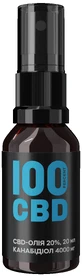 CBD-масло 20%, спрей оральный, 120 доз, 20 мл, 4000 мг CBD, в стеклянном флаконе, мандарин