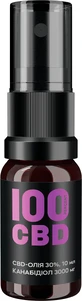 100 CBD-олія 30%, спрей оральний , 60 доз, 10 мл, 3000 мг CBD, у скляному флаконі