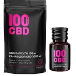 100 CBD-капсули 100 мг, 3000 мг CBD, м'які желатинові №30, у скляній банці: ціни та характеристики