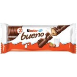 Вафли покрыты молочным шоколадом KINDER (Киндер) Bueno с молочно-ореховой начинкой, 43 г