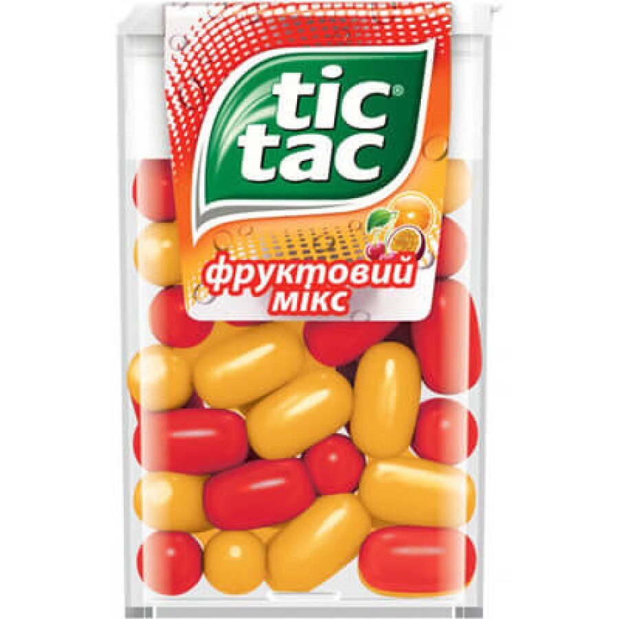 Драже Tic Tac (Тік Так) фруктовий мікс, 18 г: ціни та характеристики