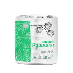Полотенца бумажные Dr.Nice белые двухслойные 2 рулона