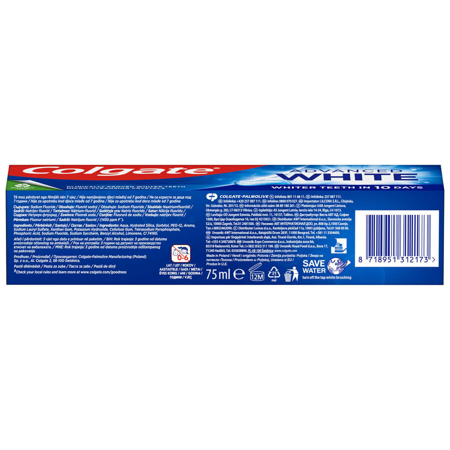 Зубная паста Colgate Комплексное отбеливание 75 мл: цены и характеристики