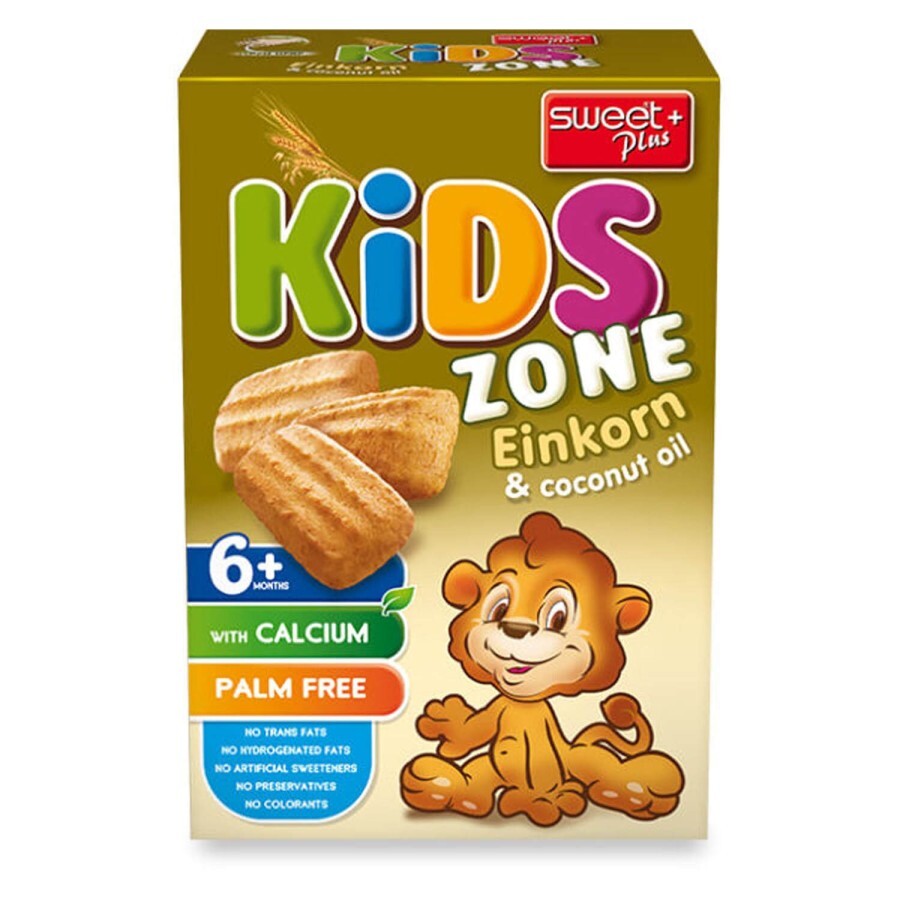 Печиво дитяче Sweet Plus Kids Zone зі спельтою та кокосовою олією для харчування дітей від 6 місяців 200 г: ціни та характеристики