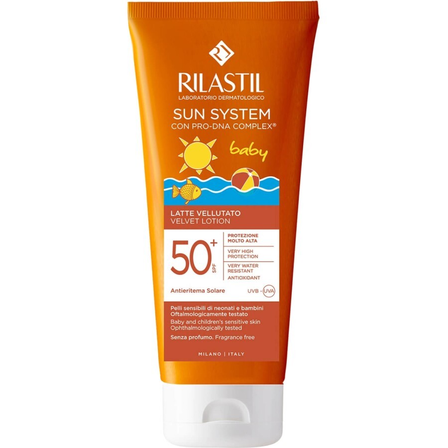 Лосьон для тела Rilastil для детей бархатный солнцезащитный SPF50 + 200 мл: цены и характеристики