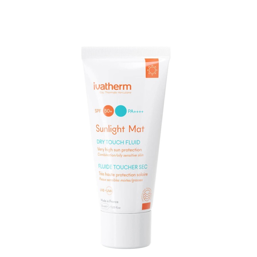 Крем для лица Ivatherm Sunlight солнцезащитный увлажняющий для жирной кожи матирующий dry touch флюид SPF 50+ 50 мл: цены и характеристики