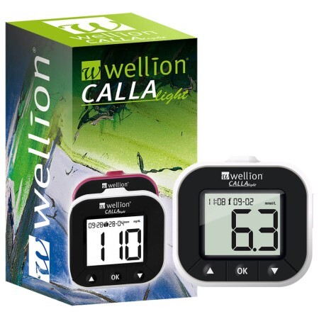 Набор для тестирования уровня глюкозы в крови Wellion CALLA Light ммоль, белый