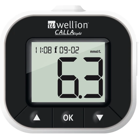 Набір для тестування рівня глюкози в крові Wellion CALLA Light ммоль, білий: ціни та характеристики