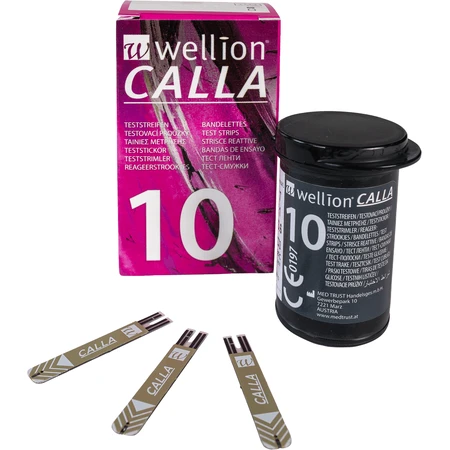 Тест-смужки для тестування рівня глюкози в крові Wellion CALLA, 10 штук: ціни та характеристики