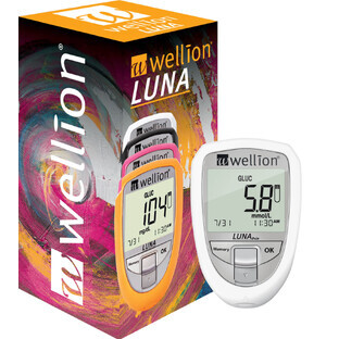 Набор для тестирования уровня глюкозы, холестерина и мочевой кислоты Wellion LUNA Trio ммоль, белый