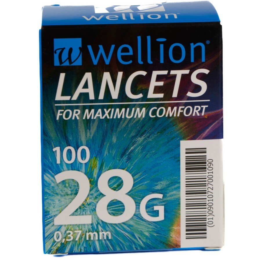 Ланцети Wellion 28G, 100 штук: ціни та характеристики