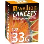 Ланцети Wellion 33G, 100 штук: ціни та характеристики