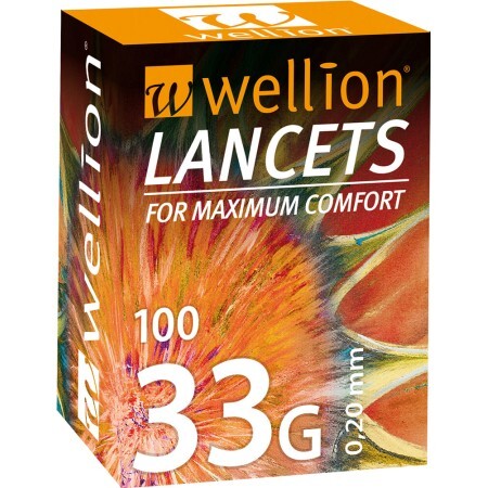 Ланцети Wellion 33G, 100 штук