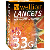 Ланцети Wellion 33G, 200 штук