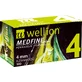 Иглы для инсулиновых шприц-ручек Wellion MEDFINE plus 0,23мм (32G) x 4мм, 100 шт.