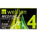 Голки для інсулінових шприц-ручок Wellion MEDFINE plus 0,23 мм (32G) x 4 мм, 100 шт.: ціни та характеристики