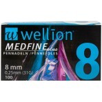 Голки для інсулінових шприц-ручок Wellion MEDFINE plus 0,25 мм (31G) x 8 мм, 100 шт.: ціни та характеристики