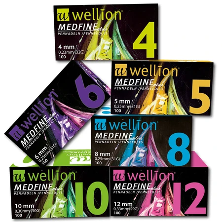 Иглы для инсулиновых шприц-ручек Wellion MEDFINE plus 0,25 мм (31G) x 8 мм, 100 шт.: цены и характеристики