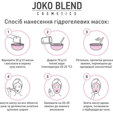 Маска для обличчя Joko Blend Bourbon Rose гідрогелева 20 г : ціни та характеристики