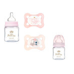 Набор Canpol 0310 для новорожденных Бутылочка 120 мл + Пустышка MINI Girl: цены и характеристики