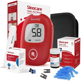 Глюкометр Sinocare Safe AQ Smart + тест-смужки для глюкометра 50 шт