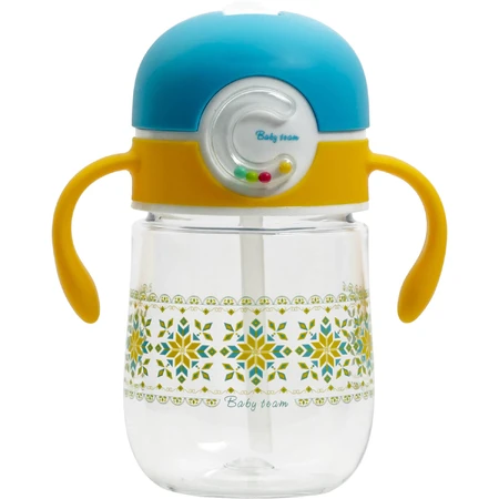 Поїльник дитячий Baby Team 5040 з силіконовою трубочкою та ручками з 9 місяців 300 мл: ціни та характеристики