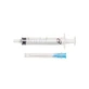 Инъекционный трехкомпонентный стерильный шприц MedPlast 2 мл, с 1 иглой 23G  1шт