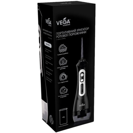 Ирригатор портативный Vega для полости рта VT-1000 B черный 