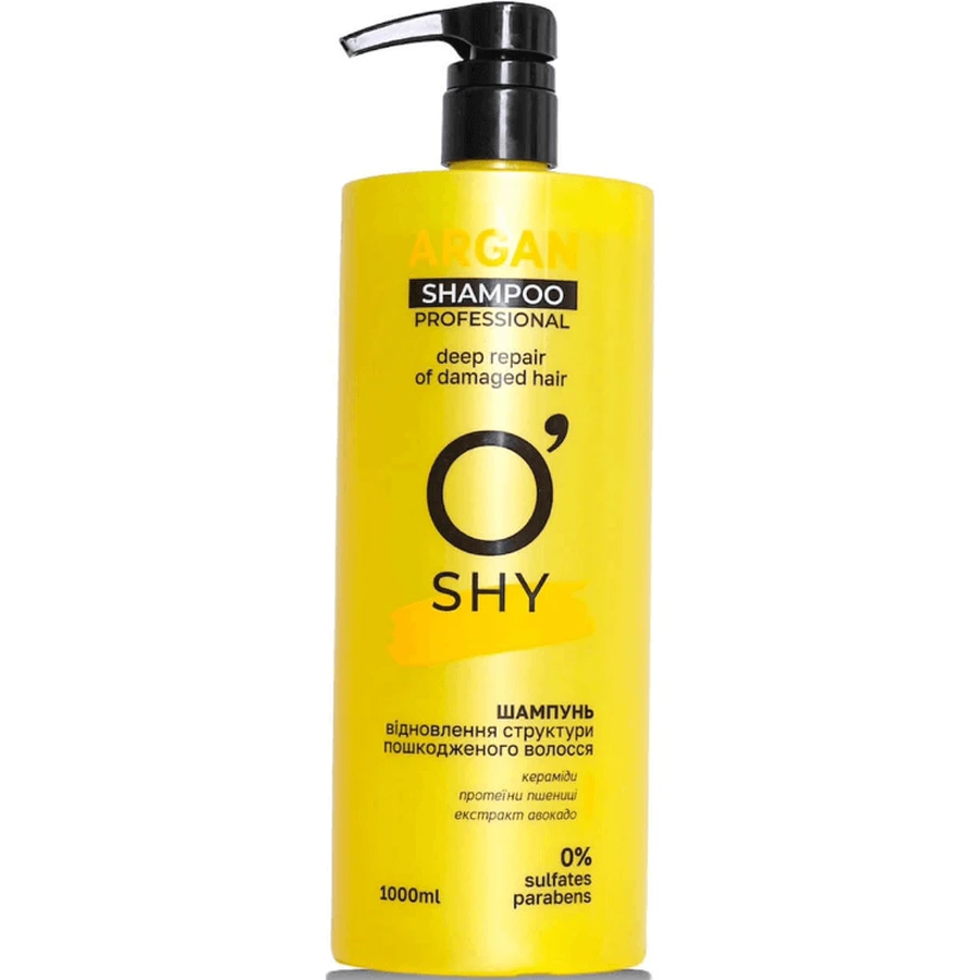 Шампунь для восстановления структуры поврежденных волос O'shy Argan 1000 мл: цены и характеристики