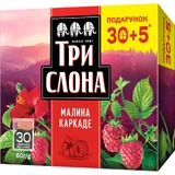 Чай квітковий Три Слона Малина-каркаде в фільтр-пакетах по 2 г 35 шт 