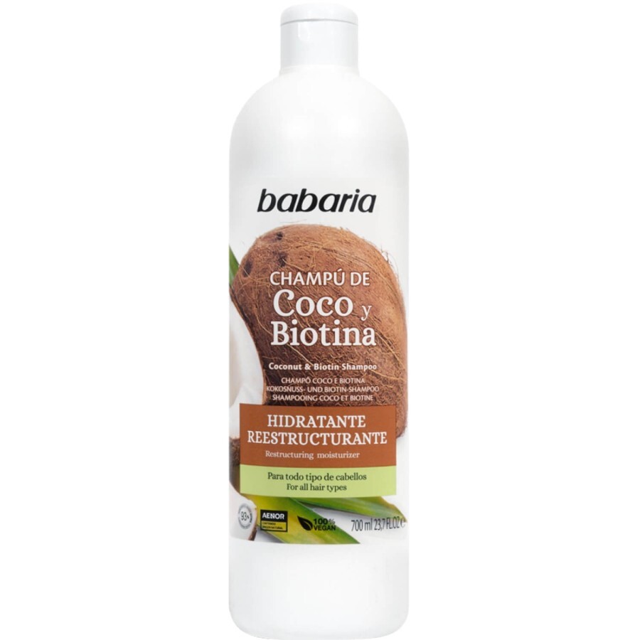 Шампунь для волосся Babaria живильний з кокосом та біотином, 700 мл: ціни та характеристики