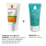 Набор La Roche-Posay Антелиос UVA 400 оил контрол гель-крем солнцезащитный SPF 50+ 50 мл + Эфаклар гель-микропилинг 50 мл : цены и характеристики