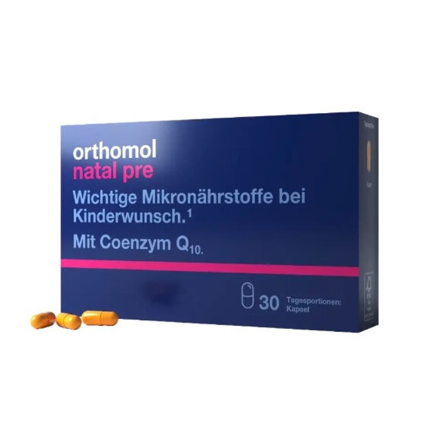Orthomol Natal Pre витамины для планирования беременности капсулы, 30 днів: цены и характеристики