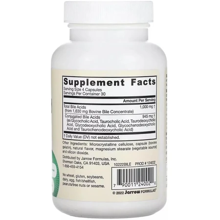 Жовчні кислоти, Bile Acid Factors, Jarrow Formulas, 120 капсул: ціни та характеристики