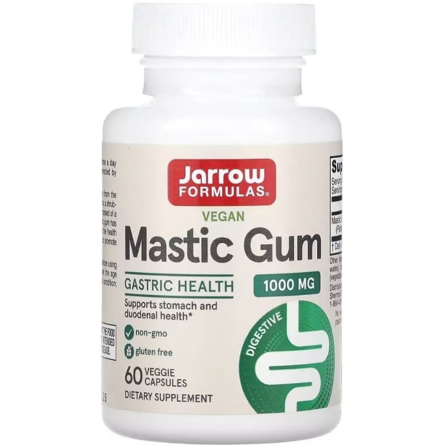 Мастиковая смола, 500 мг, Mastic Gum, Jarrow Formulas, 60 вегетарианских капсул: цены и характеристики