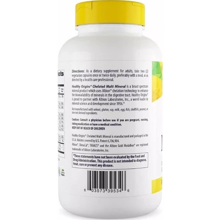Хелатні мультимінерали без заліза, Chelated Multi Mineral, Iron Free, Healthy Origins, 240 вегетаріанських капсул: ціни та характеристики
