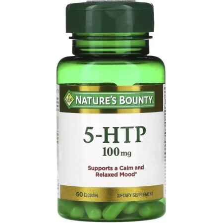 5-HTP (Гидрокситриптофан), 100 мг, Nature's Bounty, 60 капсул