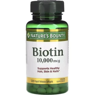 Біотин швидкого вивільнення, 10000 мкг, Biotin, Nature's Bounty, 120 гелевих капсул