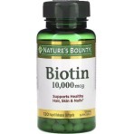 Биотин быстрого высвобождения, 10000 мкг, Biotin, Nature's Bounty, 120 гелевых капсул: цены и характеристики
