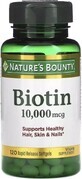 Биотин быстрого высвобождения, 10000 мкг, Biotin, Nature&#39;s Bounty, 120 гелевых капсул