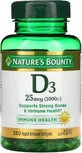 Витамин D3 быстрого высвобождения, 1000 МЕ, 25 мкг, Vitamin D, Nature's Bounty, 350 гелевых капсул