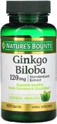 Гінкго Білоба, 120 мг, Ginkgo Biloba, Nature&#39;s Bounty, 100 капсул