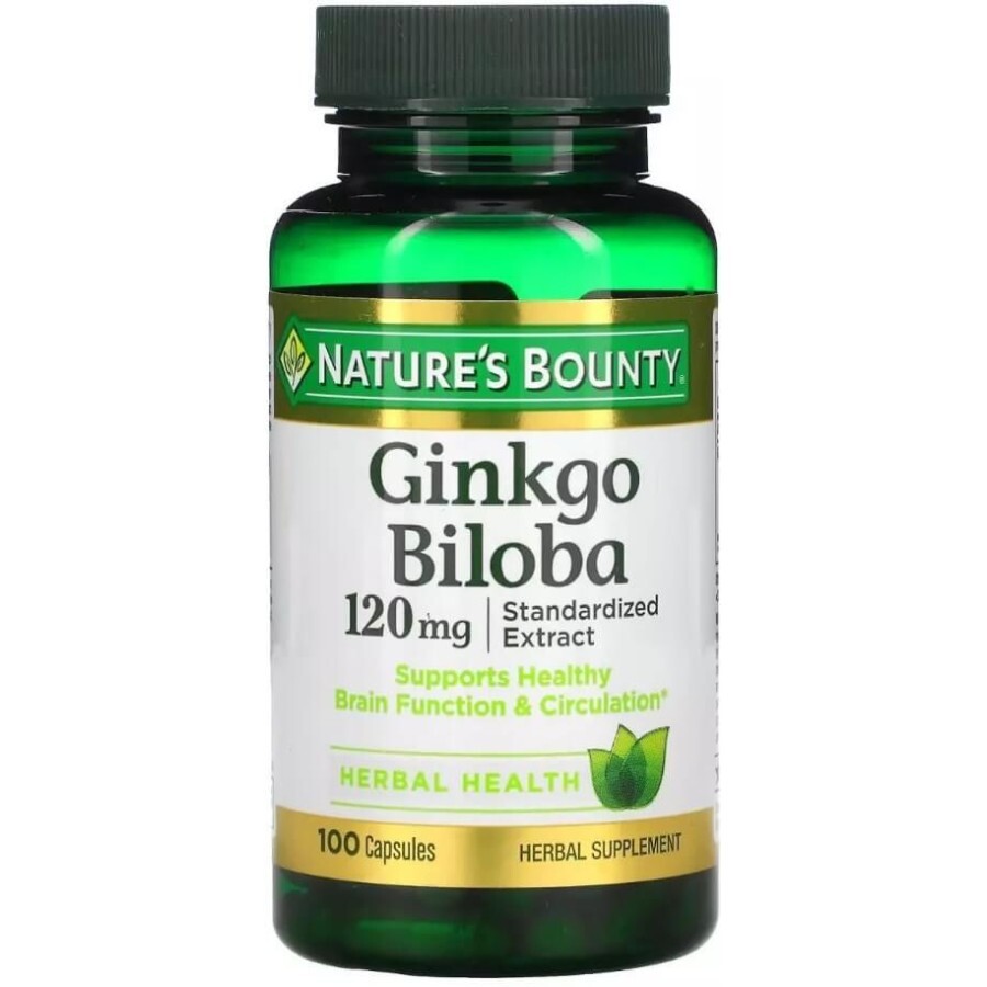 Гинкго Билоба, 120 мг, Ginkgo Biloba, Nature's Bounty, 100 капсул: цены и характеристики