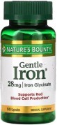 Железо, 28 мг, Gentle Iron, Nature&#39;s Bounty, 90 капсул