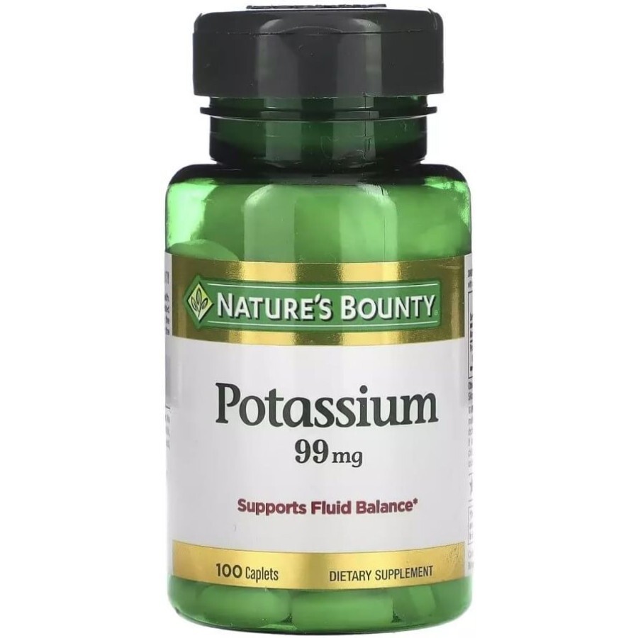 Калій, 99 мг, Potassium, Nature's Bounty, 100 каплет: ціни та характеристики