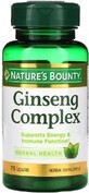 Комплекс женьшеню, Ginseng Complex, Nature&#39;s Bounty, 75 капсул