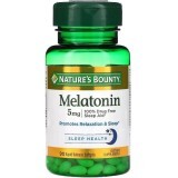 Мелатонин быстрого высвобождения, 5 мг, Melatonin, Nature's Bounty, 90 гелевых капсул