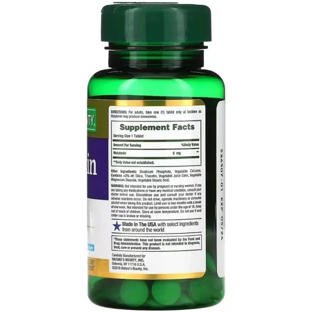 Мелатонін подвійного спектру, 5 мг, Melatonin Dual Spectrum, Nature's Bounty, 60 таблеток: ціни та характеристики